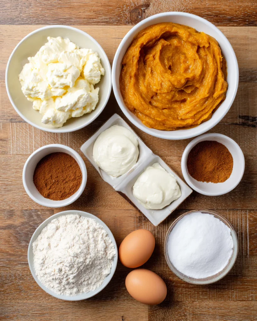 Cream Cheese Pumpkin Bread ingredients
