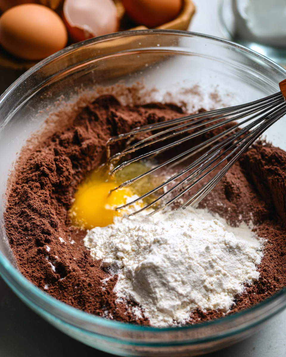 Brownie batter for Halloween Cream Cheese Swirl Brownies
