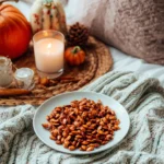 Maple Bourbon Pumpkin Seeds served as a fall snack