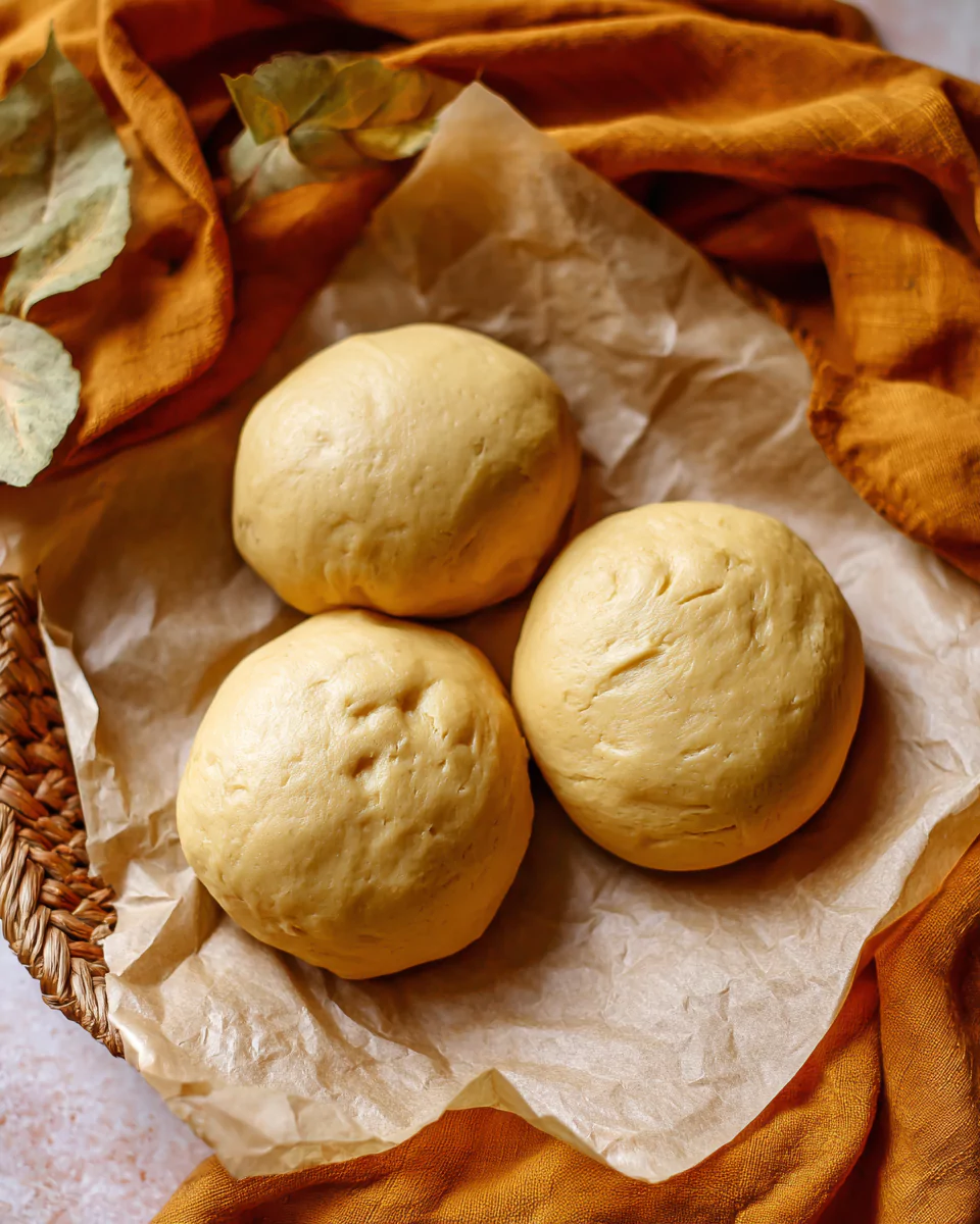 Shaping No-Knead Pumpkin Brioche dough