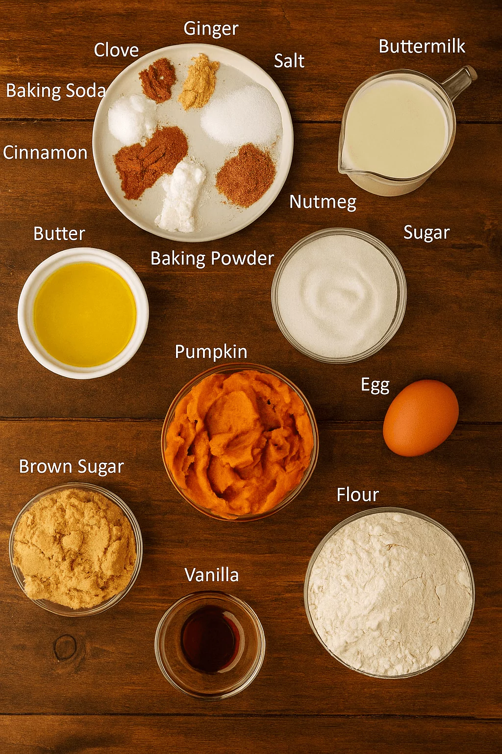 Ingredients for Air Fryer Pumpkin Donut Holes
