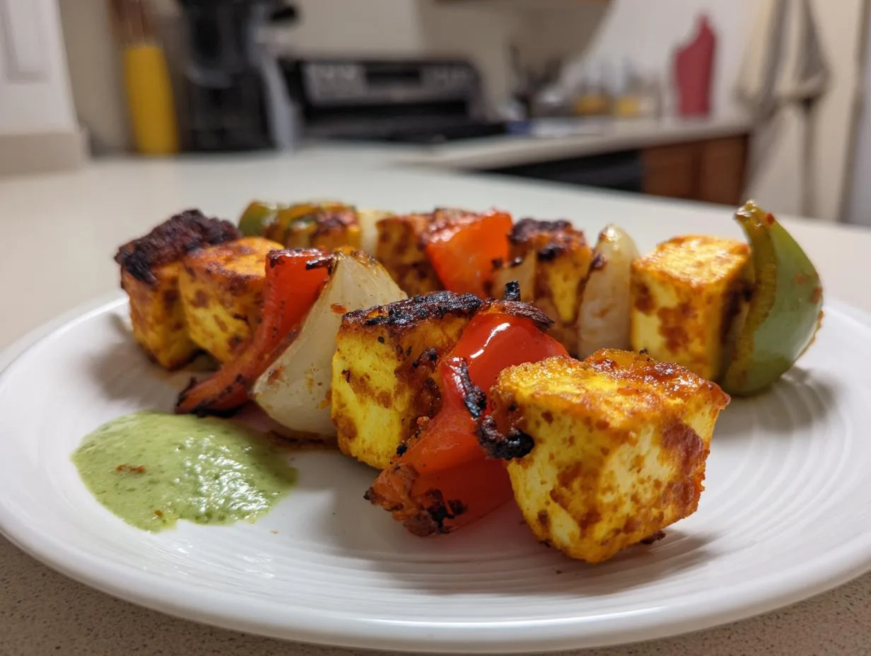 Crispy Air Fryer Paneer Tikka Bites in Just 9 Minutes