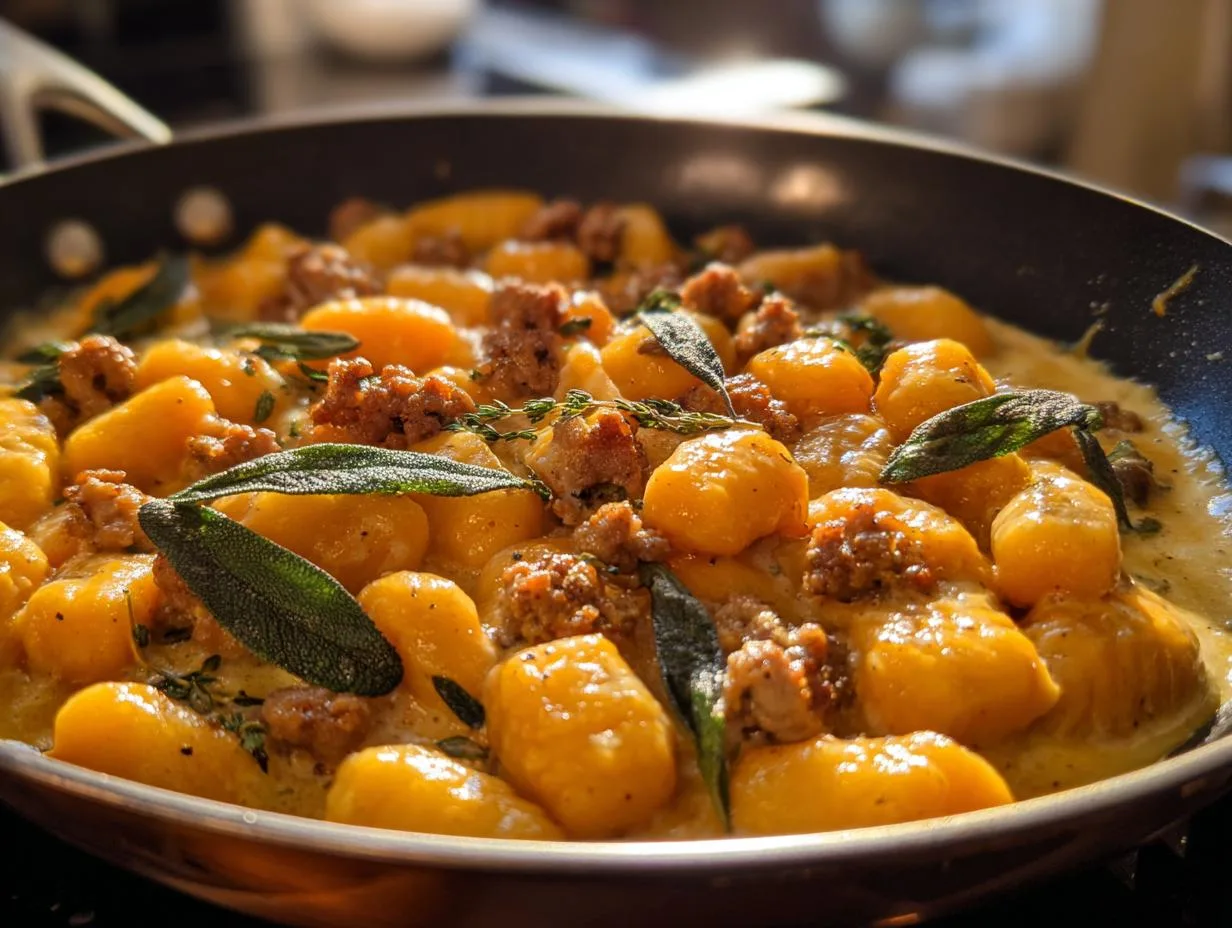 Creamy Butternut Squash Sausage Gnocchi in 20 Minutes