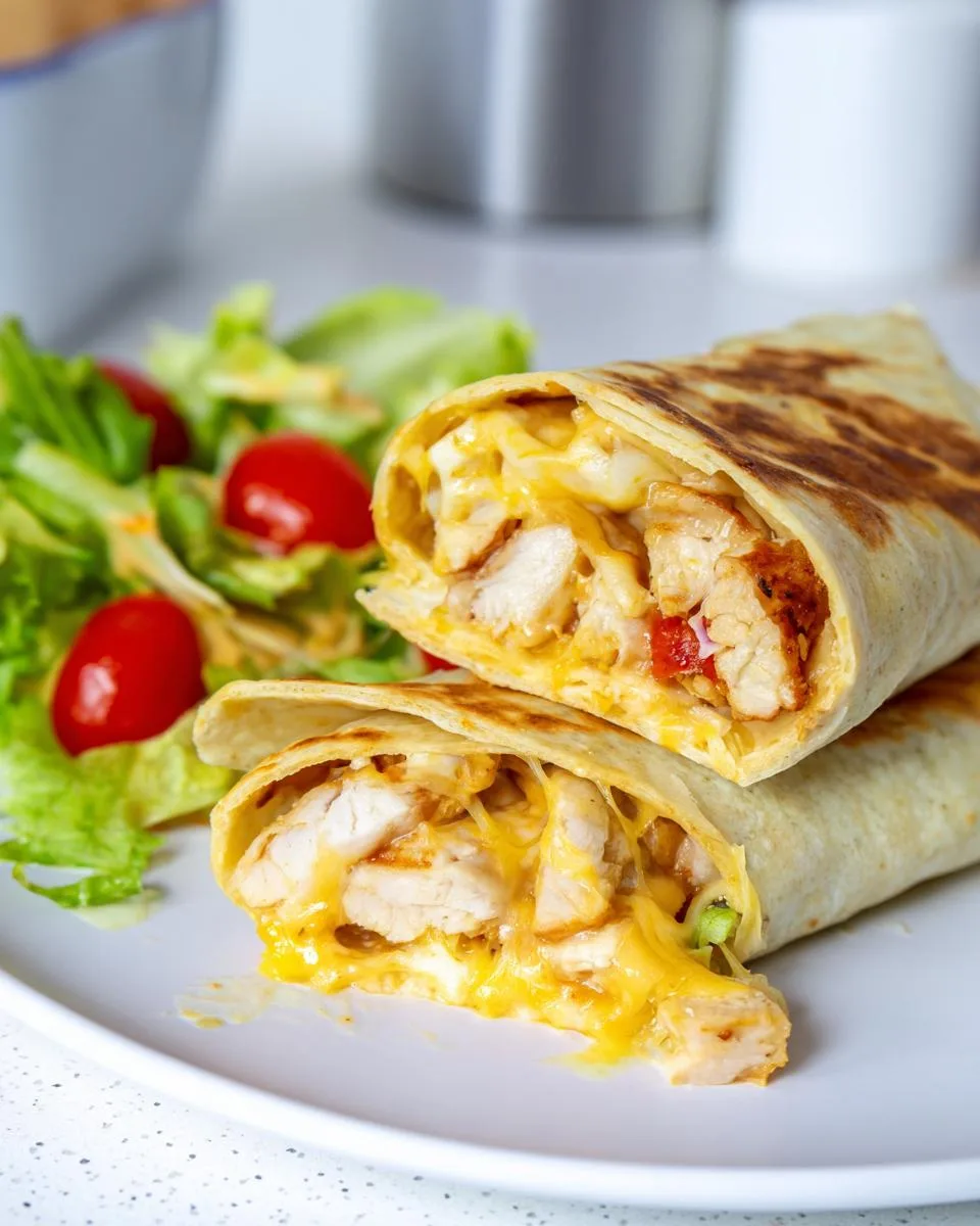 Cheesy Garlic Chicken Wraps - detail 2
