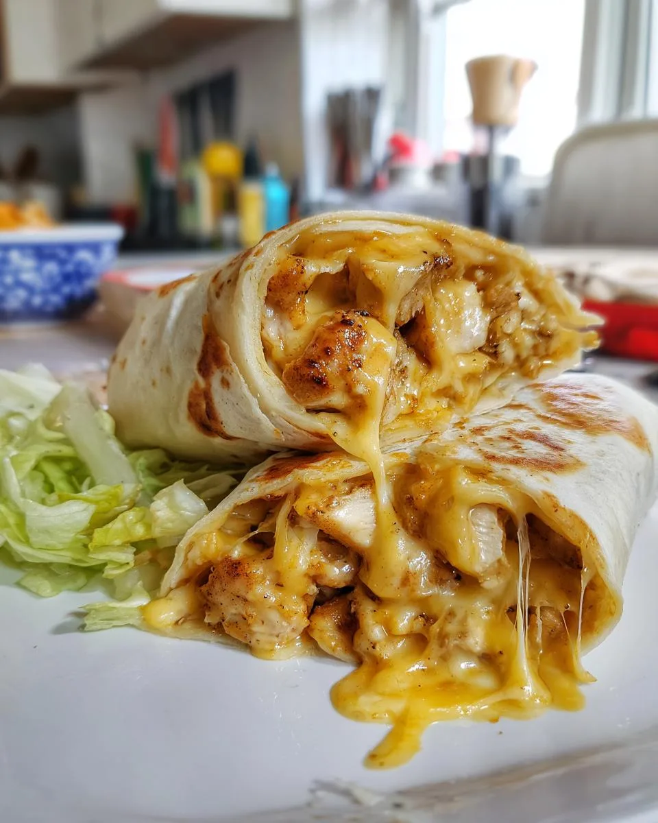 Cheesy Garlic Chicken Wraps - detail 3