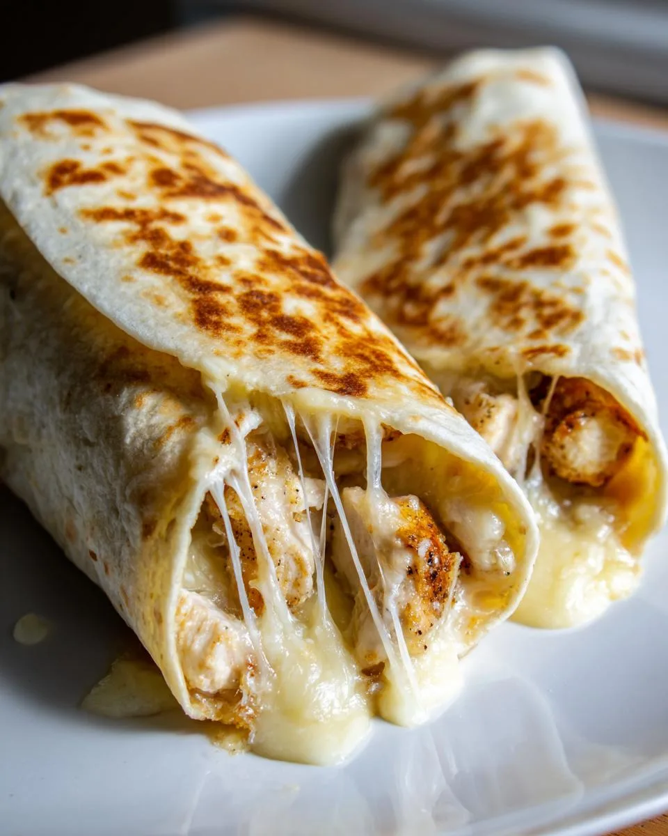 Cheesy Garlic Chicken Wraps - detail 4