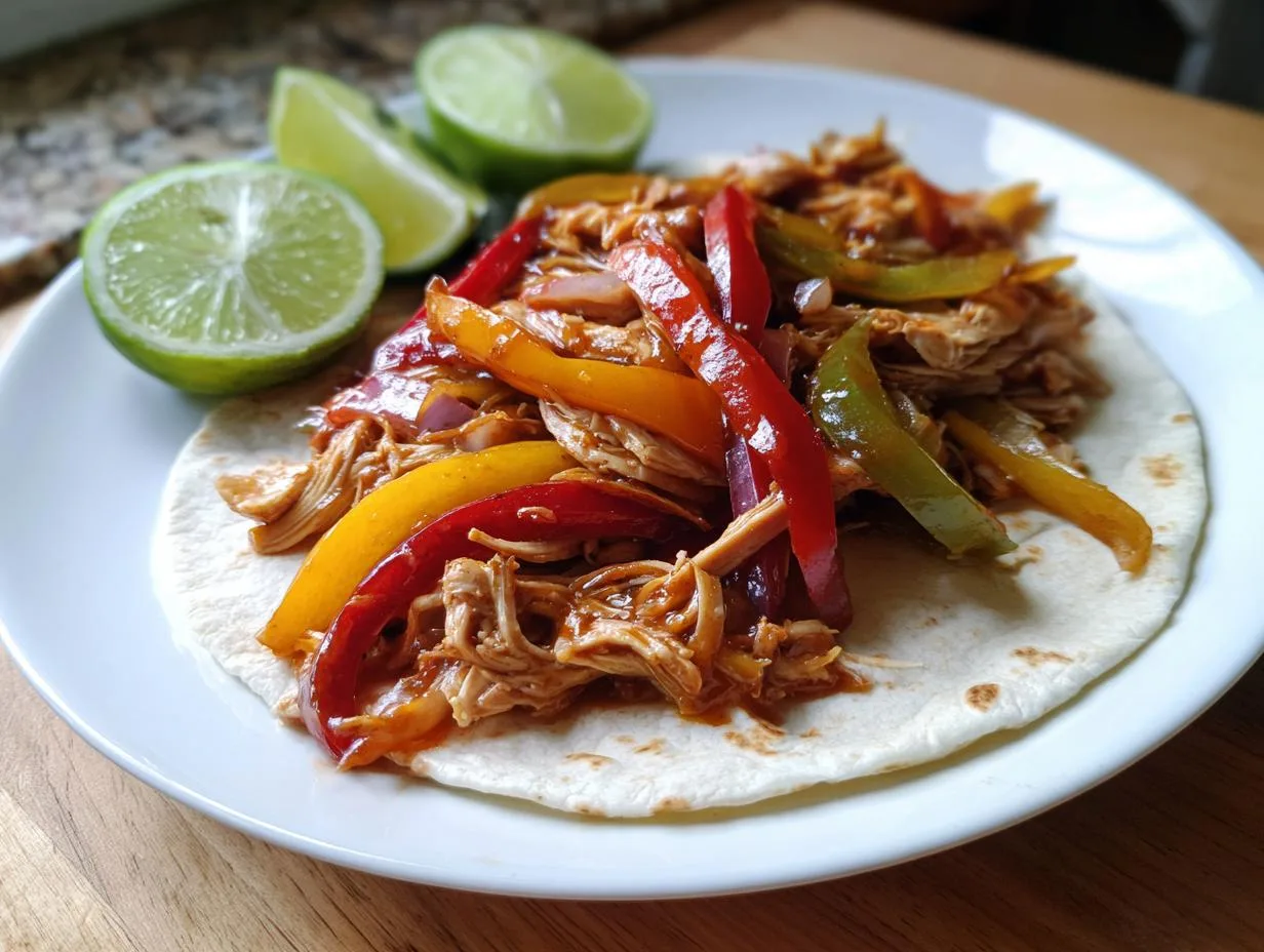 Juicy Crock Pot Chicken Fajitas Ready in 4 Hours