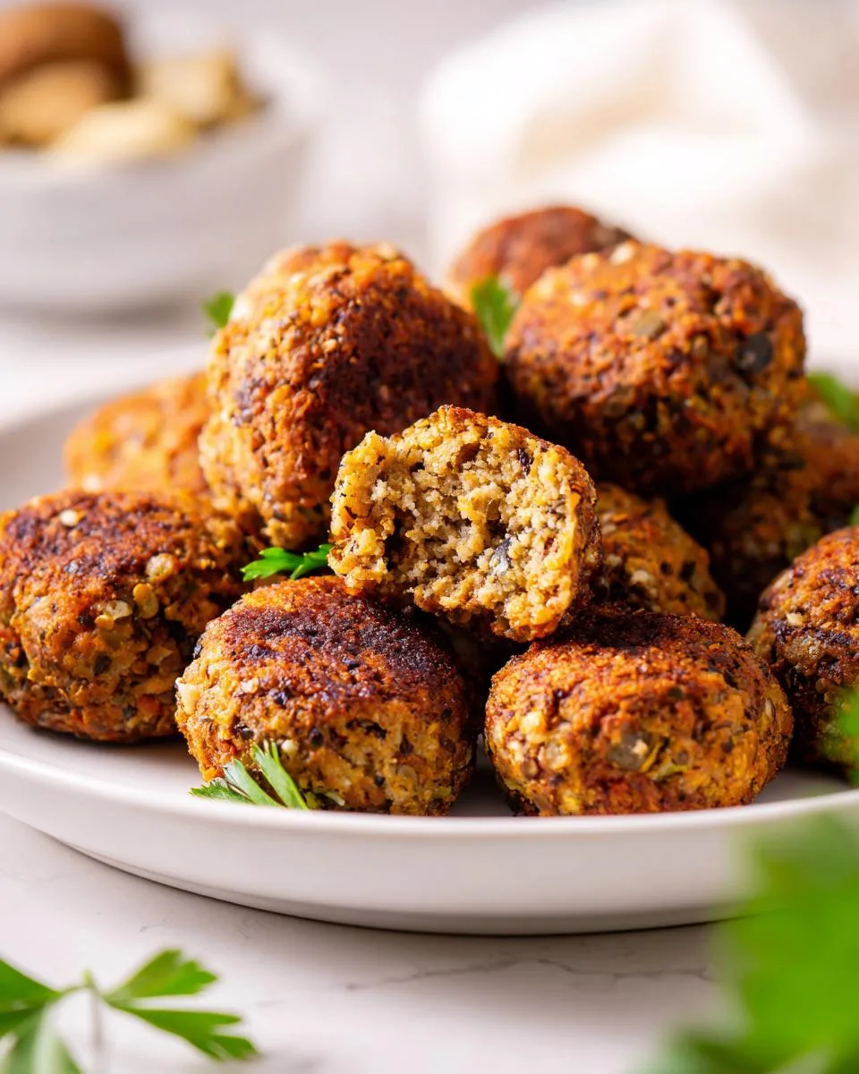Easy Vegetarian Lentil Meatballs - detail 2