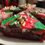 Frosted Christmas Brownies
