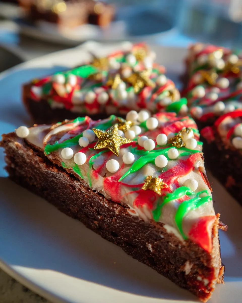 Frosted Christmas Brownies - detail 2