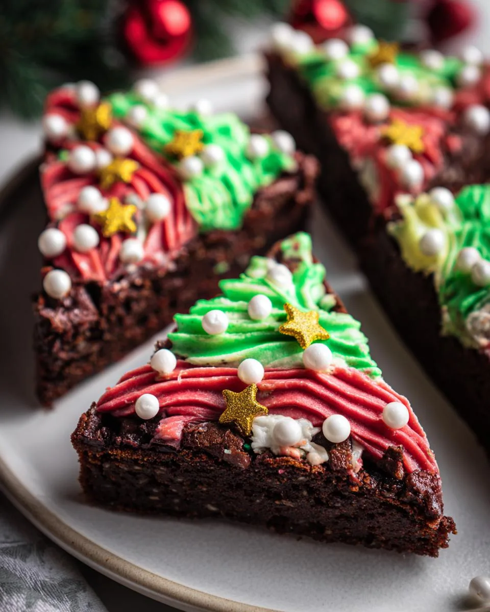 Frosted Christmas Brownies - detail 3