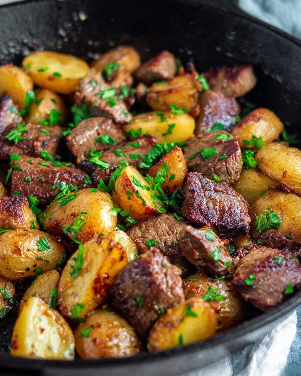 Garlic Steak Bites Potatoes - detail 3