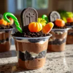 Graveyard Chocolate Pudding Cups