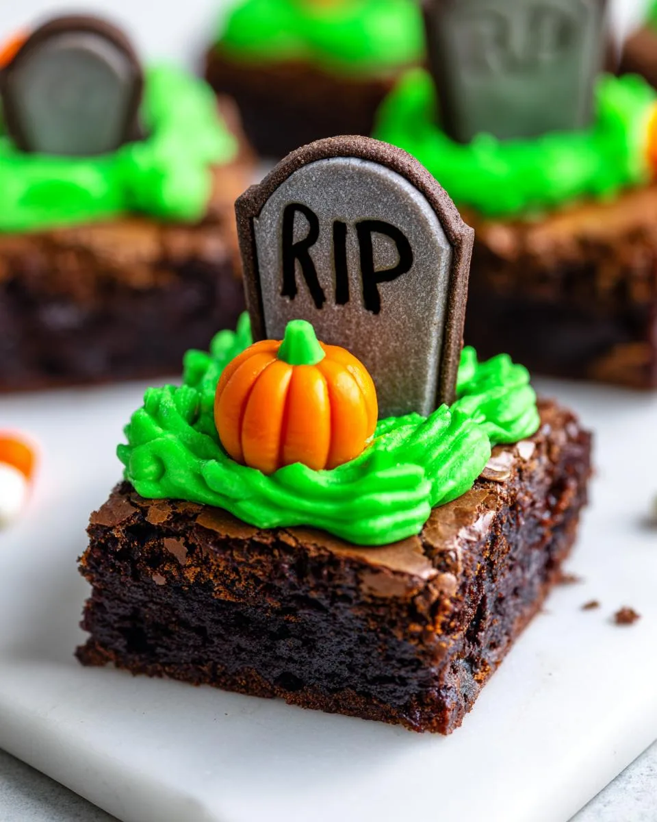 Graveyard Halloween Brownies - detail 2