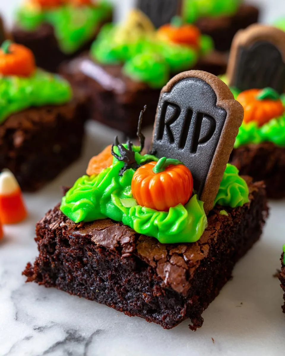 Graveyard Halloween Brownies - detail 3