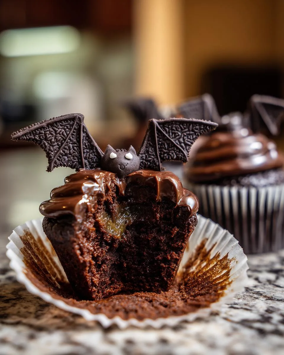 Halloween Bat Cupcakes - detail 3