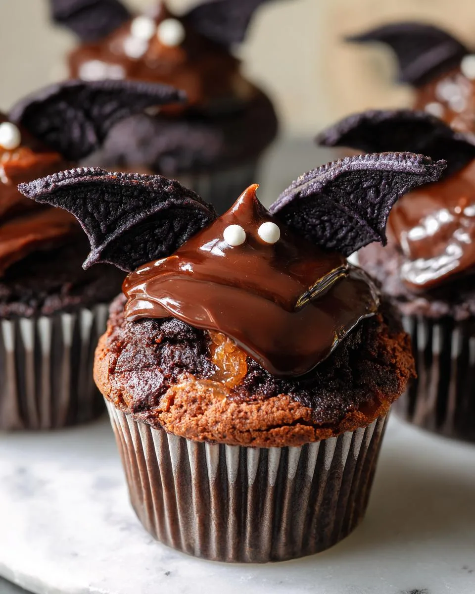 Halloween Bat Cupcakes - detail 4