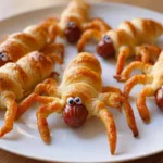 Halloween Hot Dog Spiders