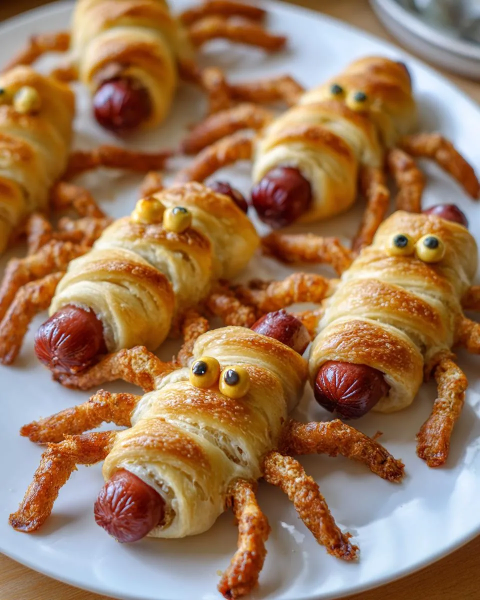 Halloween Hot Dog Spiders - detail 2