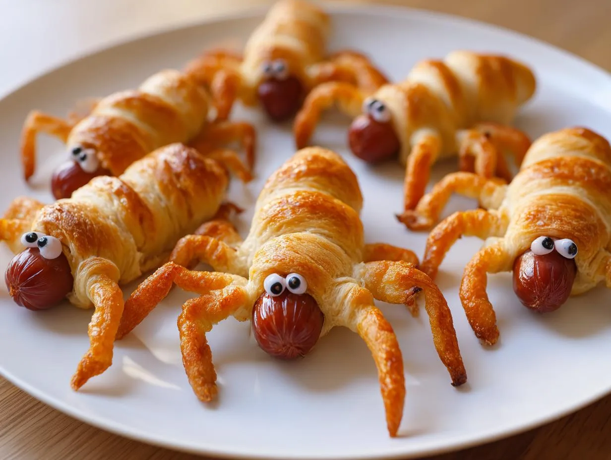 Spooky 12-Legged Halloween Hot Dog Spiders Kids Adore