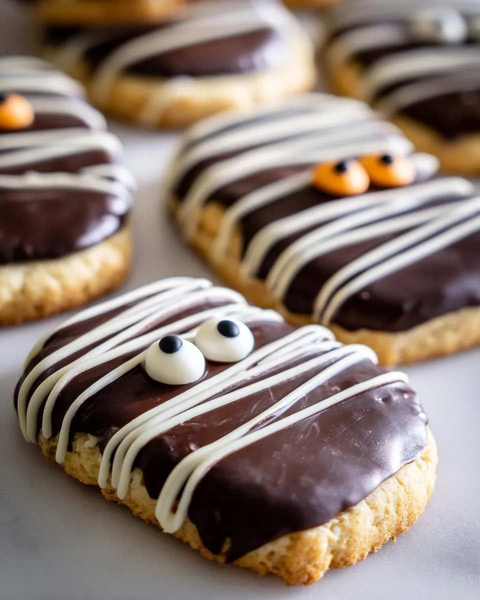 Halloween Mummy Shortbread cookies - detail 2