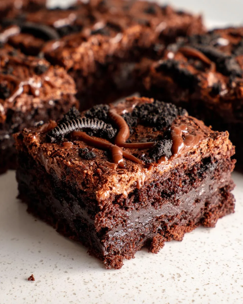 Halloween dirt brownies - detail 2