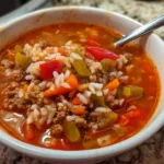 High Protein Stuffed Pepper Soup