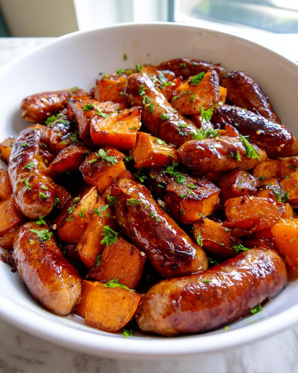 Honey Garlic Sausage Sweet Potatoes - detail 2