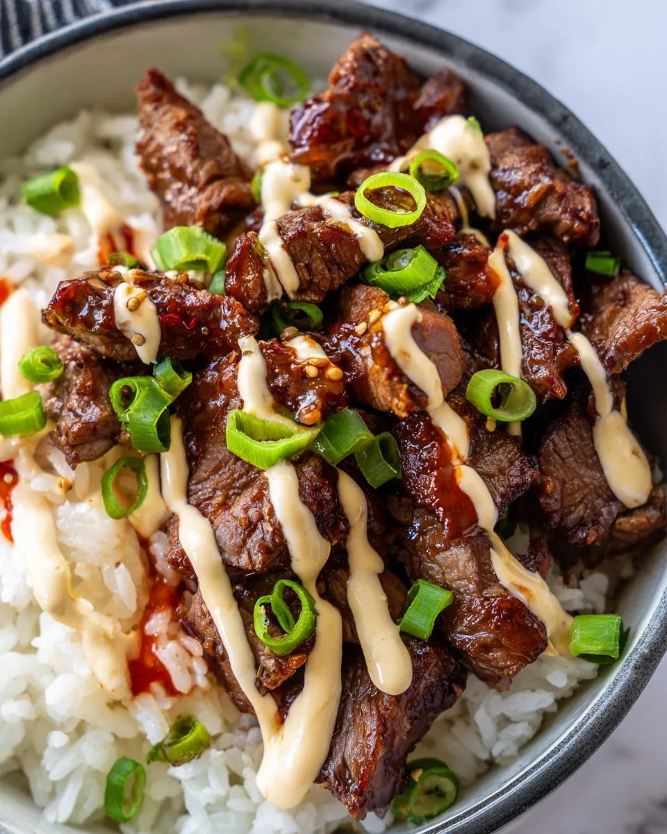 Korean BBQ Steak Bowls - detail 2