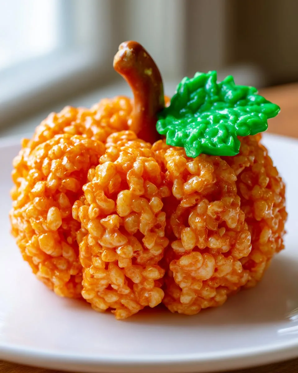 Pumpkin-Shaped Rice Krispie Treats - detail 1