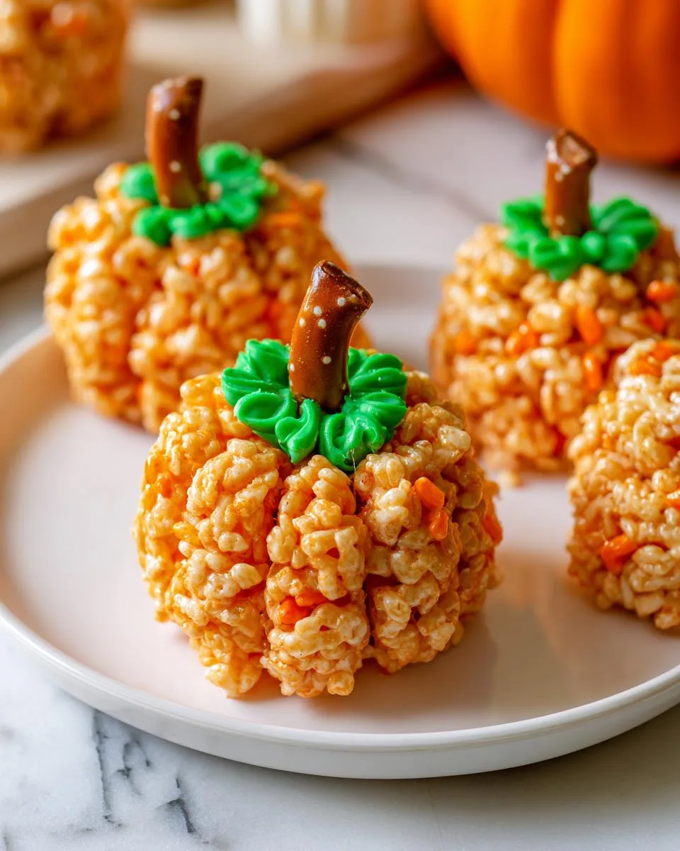Pumpkin-Shaped Rice Krispie Treats - detail 3