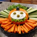 Pumpkin-Shaped Veggie Platter