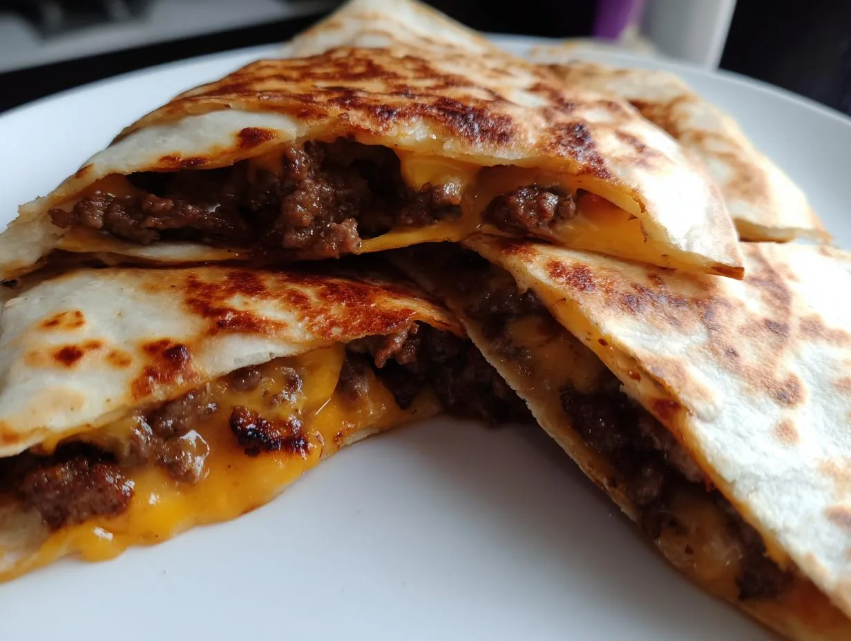 15-Minute Smashburger Style Quesadillas – Crispy Beefy Bliss