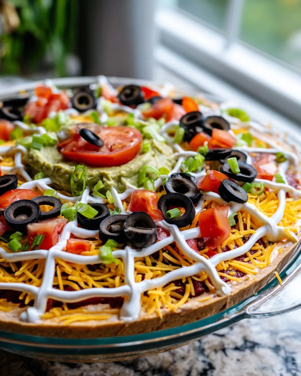 Spiderweb Taco Dip - detail 2