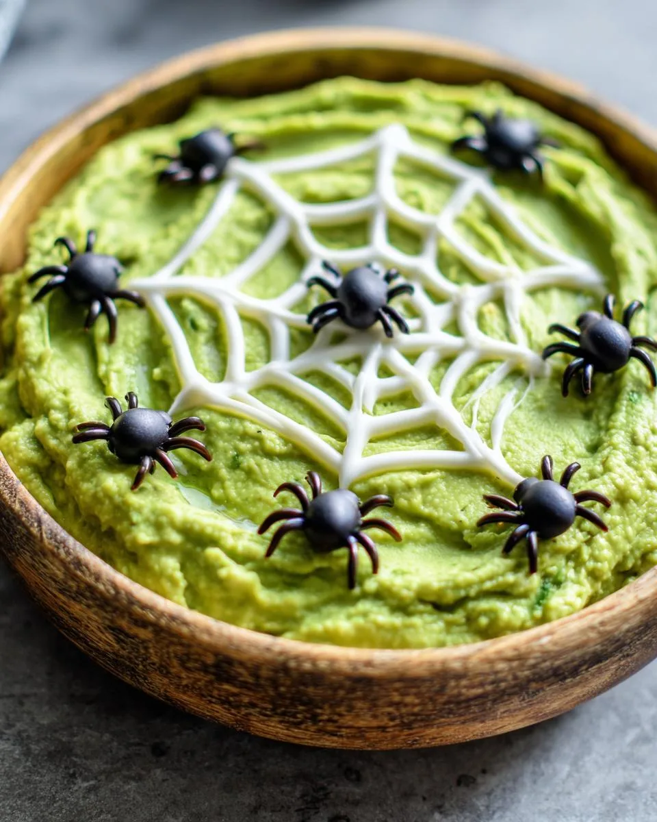 Spooky Spiderweb Guacamole - detail 1