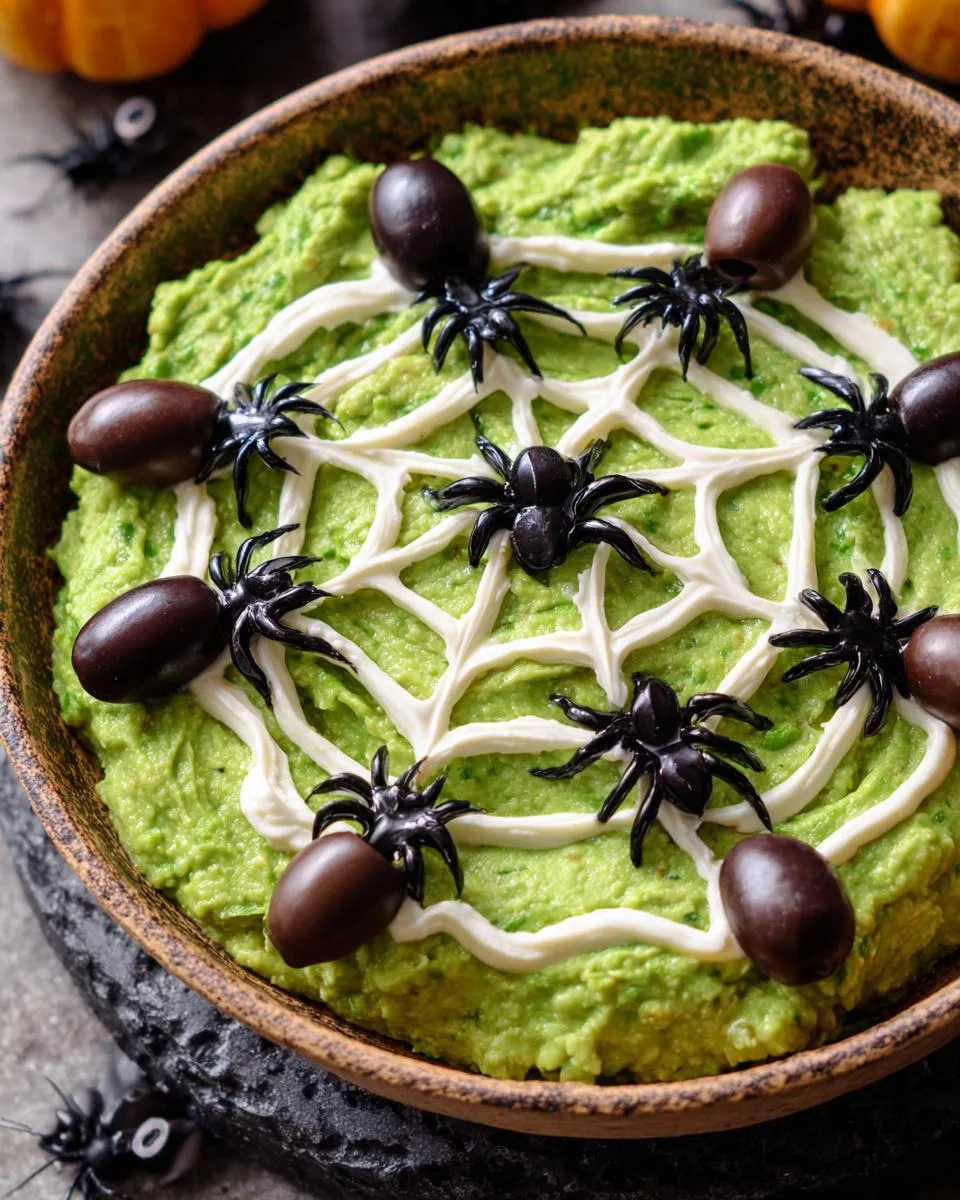 Spooky Spiderweb Guacamole - detail 2