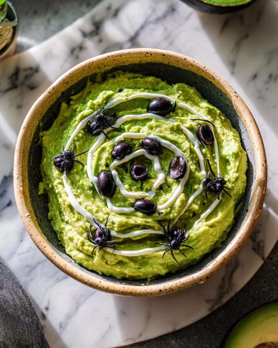 Spooky Spiderweb Guacamole - detail 4