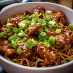 Sticky Garlic Chicken Noodles