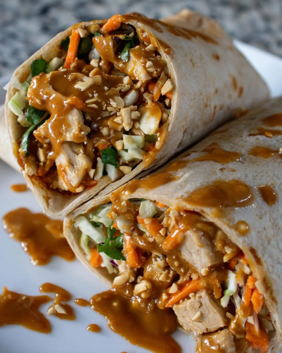 Thai Peanut Chicken Wraps - detail 2
