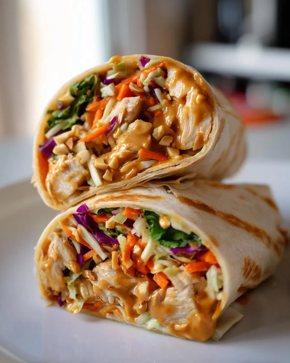 Thai Peanut Chicken Wraps - detail 3