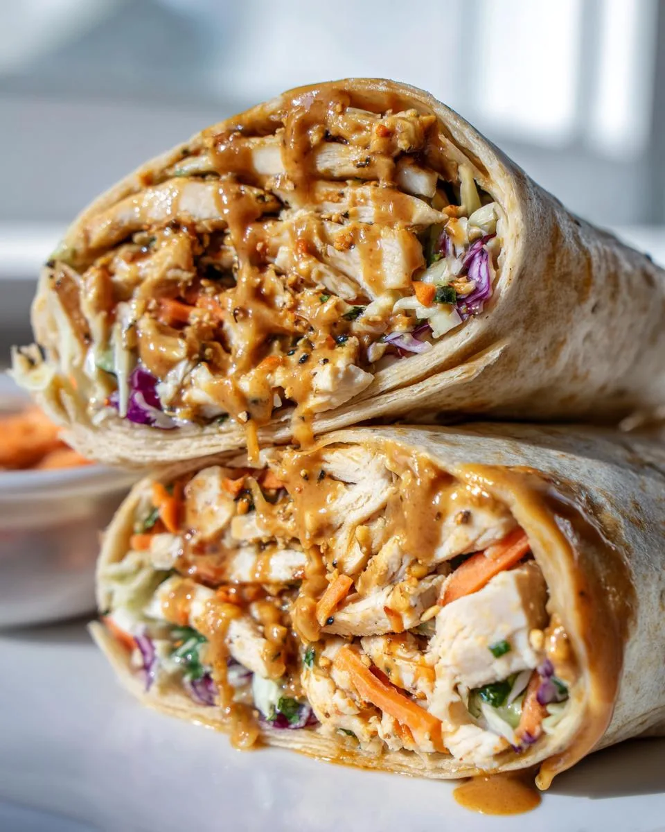 Thai Peanut Chicken Wraps - detail 4
