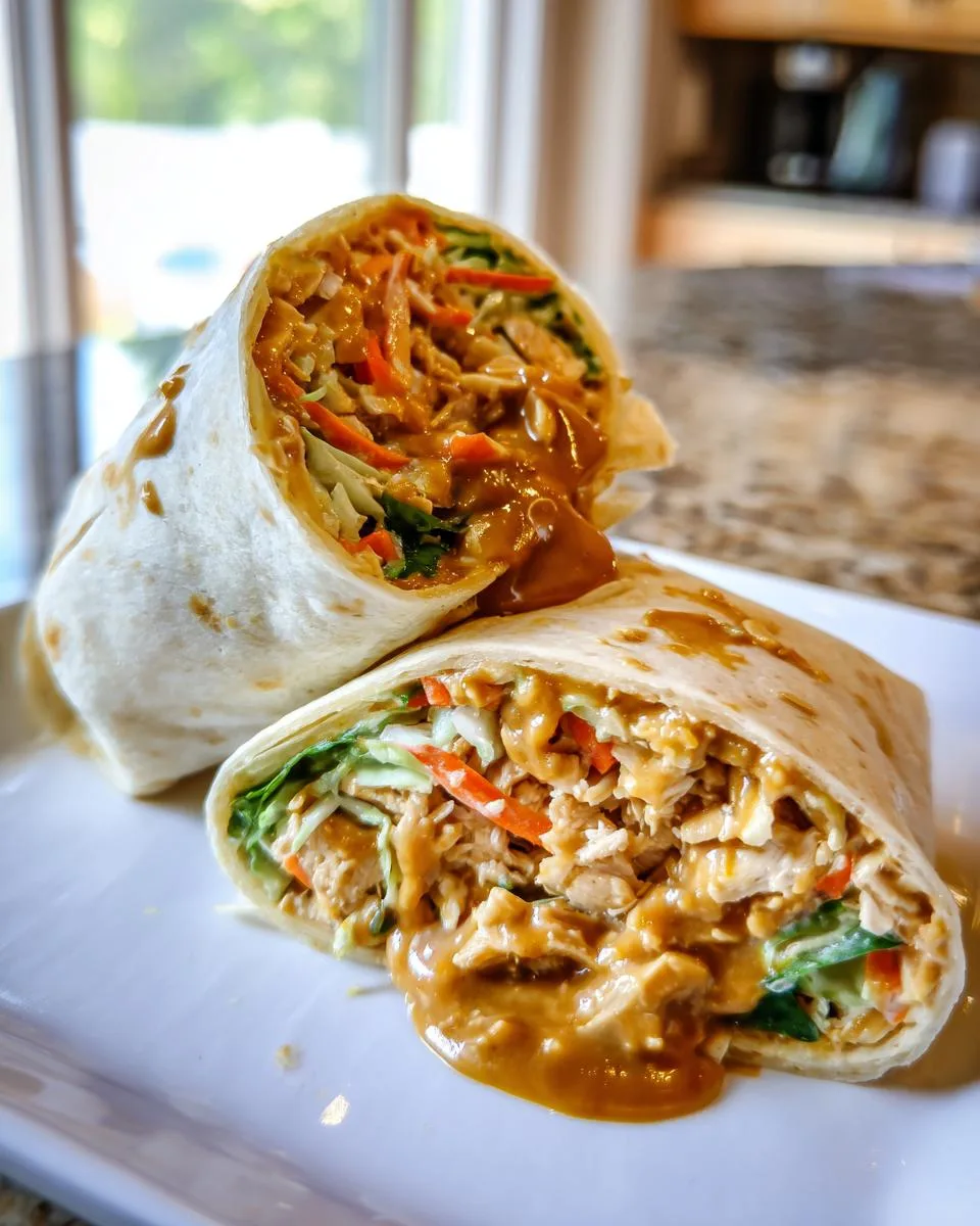 Thai Peanut Chicken Wraps - detail 5