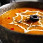 Tomato Pumpkin Spider Web Soup
