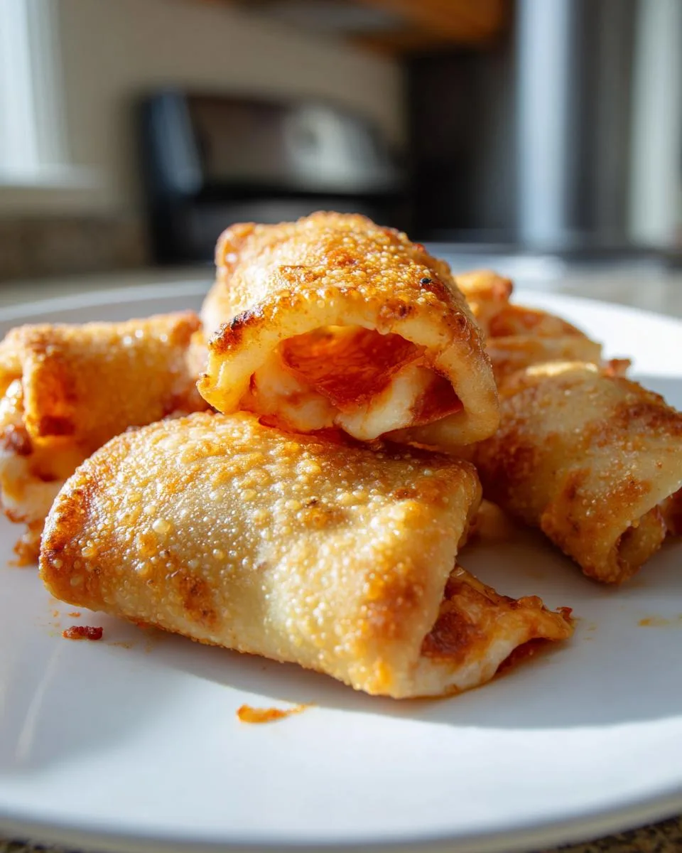 crispy air fryer pizza rolls - detail 2