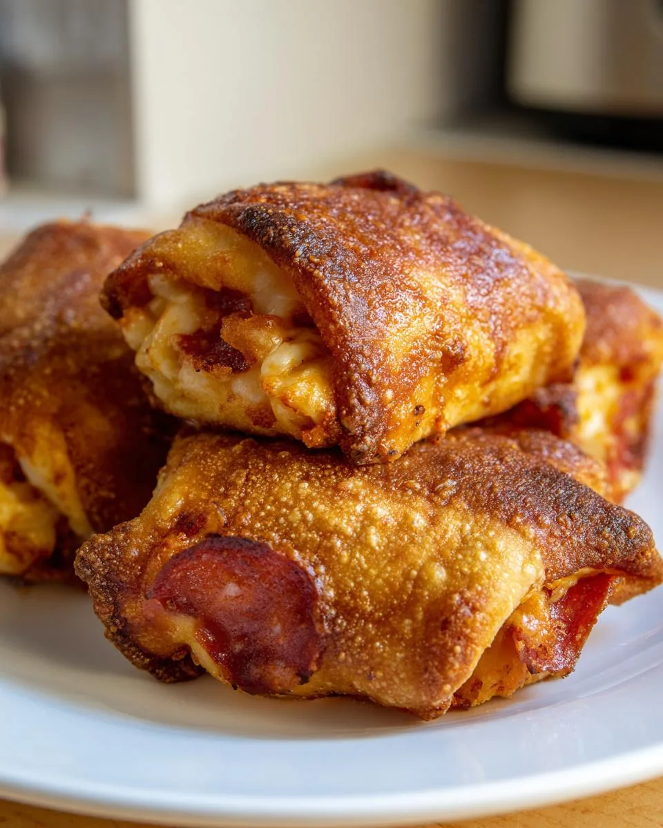 crispy air fryer pizza rolls - detail 4