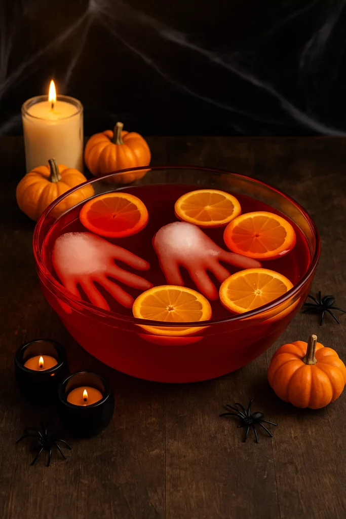 Floating Hand Punch Halloween Serving