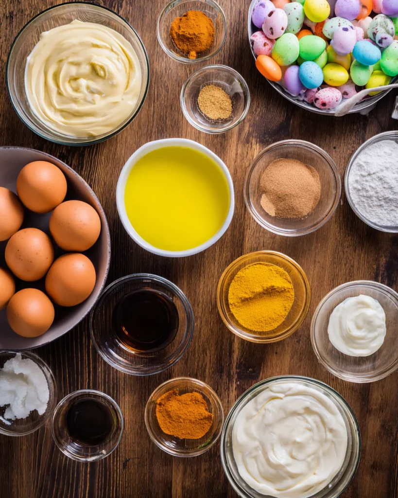Halloween deviled eggs ingredients