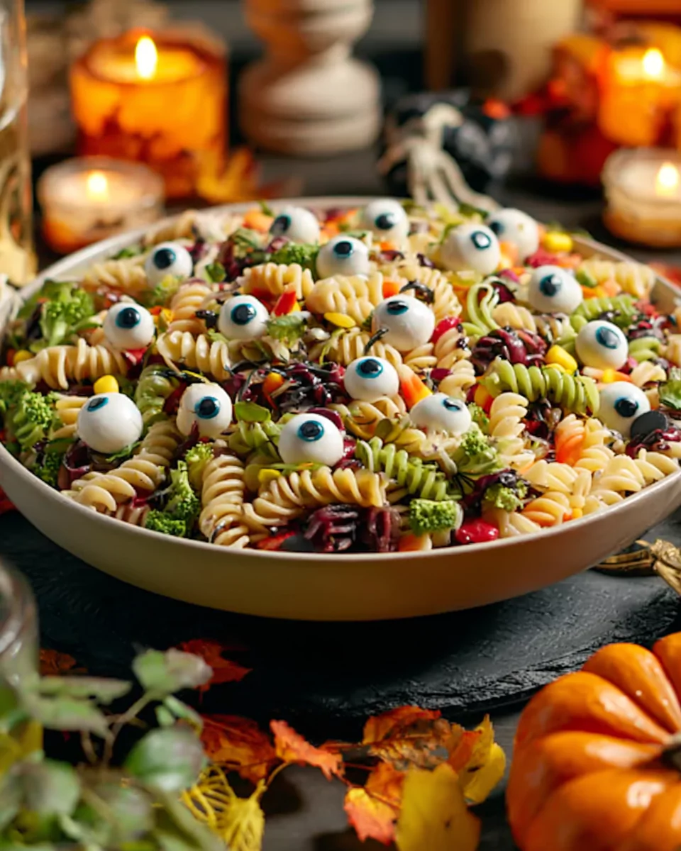 Halloween Eyeball Pasta Salad | Ultimate Spooky Recipe