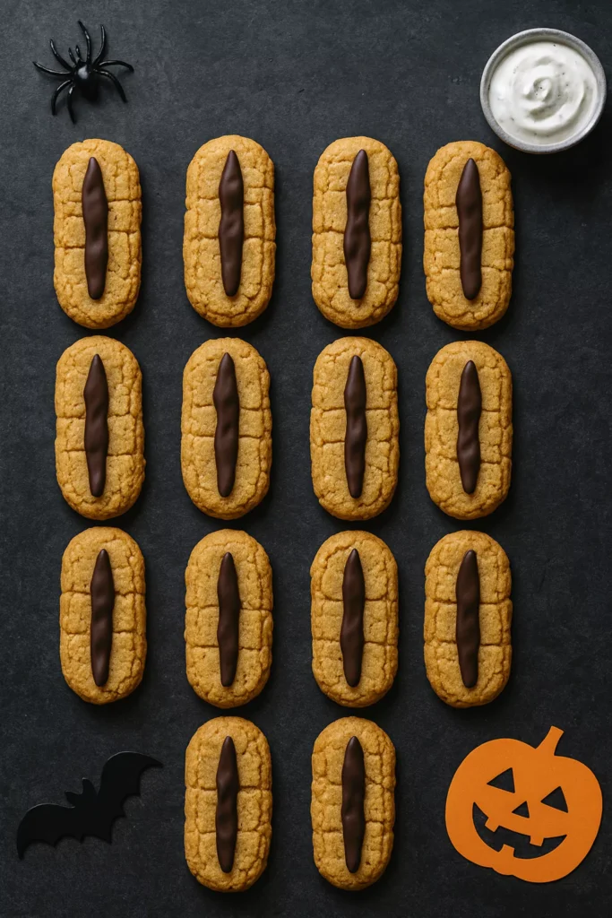 Halloween Witch Finger Cookies recipe card