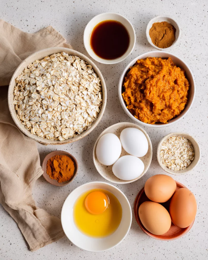 Pumpkin Oatmeal Muffins ingredients